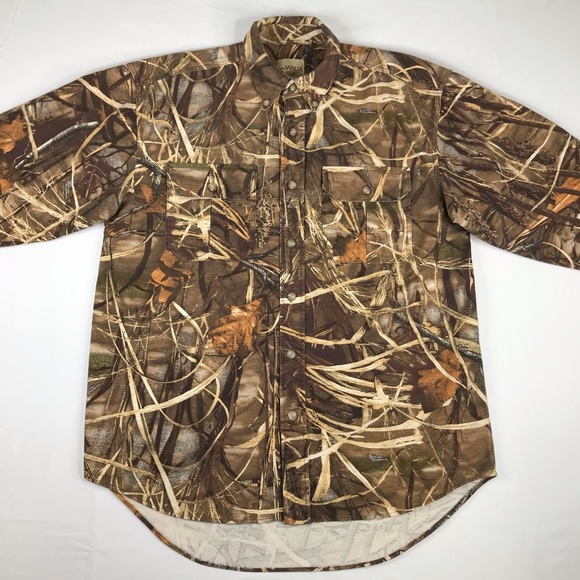 Wells Creek Adult Camo Flannel Shirt Mens Large - Picture 3 of 13